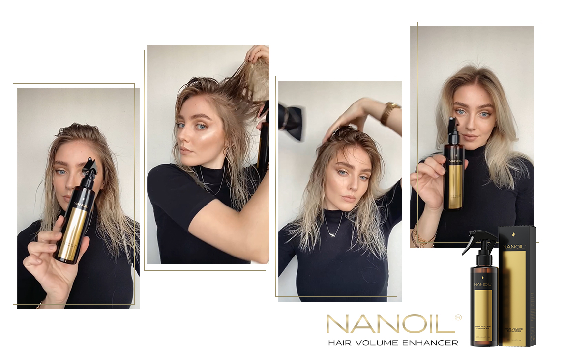 nanoil spray para um cabelo mais volumoso